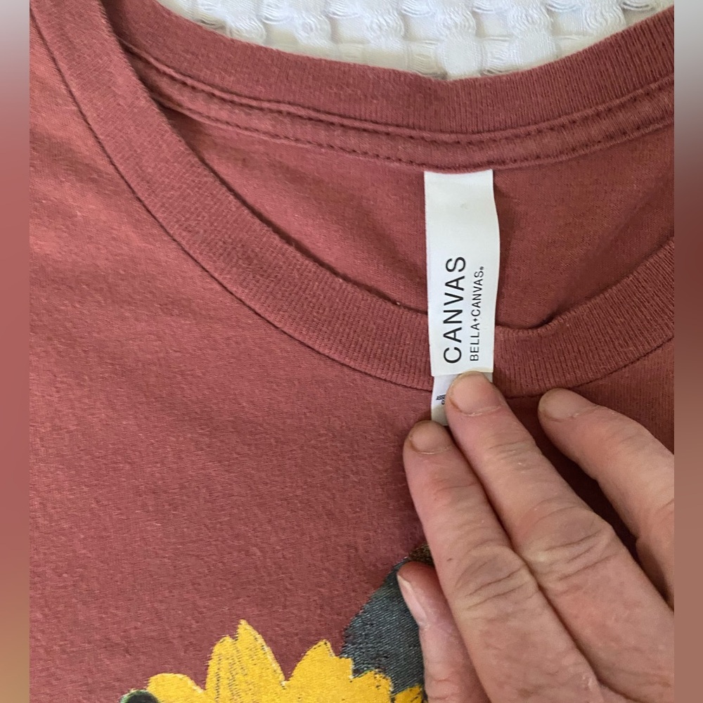 One24 Rags Bella Canvas Rust Sunflower Desert Graphic Tee Women Size M - Picture 4 of 6